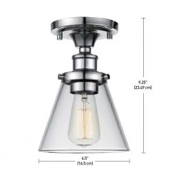 Mercer 1-Light Chrome Flush Mount Ceiling Light by Globe Electric -Deals Globe Electric Store chrome globe electric flush mount lights 65726 44 1000