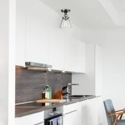 Mercer 1-Light Chrome Flush Mount Ceiling Light by Globe Electric -Deals Globe Electric Store chrome globe electric flush mount lights 65726 c3 1000