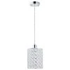 1-Light Chrome with Crystal Shade Mini Pendant by Globe Electric
