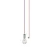 Edison 1-Light Chrome and Red Pendant by Globe Electric