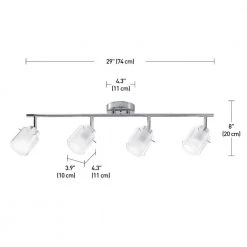 Sydney 2.4 ft 4-Light Chrome Track Lighting Kit by Globe Electric 13 Sydney 2.4 ft 4-Light Chrome Track Lighting Kit by Globe Electric -Deals Globe Electric Store chrome globe electric track lighting kits 59267 1f 1000