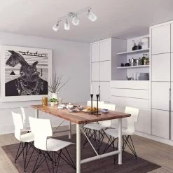 Sydney 2.4 ft 4-Light Chrome Track Lighting Kit by Globe Electric 14 Sydney 2.4 ft 4-Light Chrome Track Lighting Kit by Globe Electric -Deals Globe Electric Store chrome globe electric track lighting kits 59267 44 1000