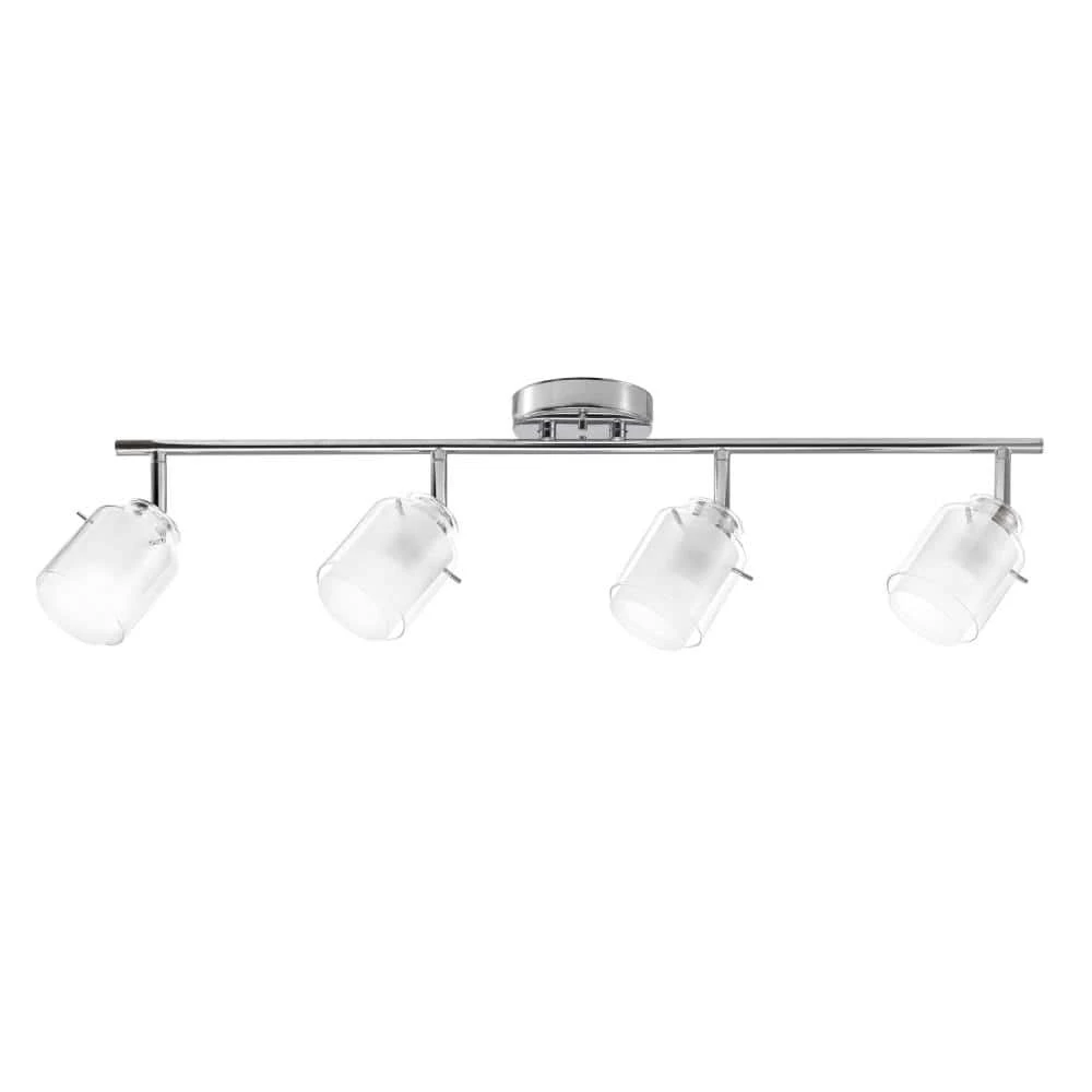 Sydney 2.4 ft 4-Light Chrome Track Lighting Kit by Globe Electric 1 Sydney 2.4 ft 4-Light Chrome Track Lighting Kit by Globe Electric