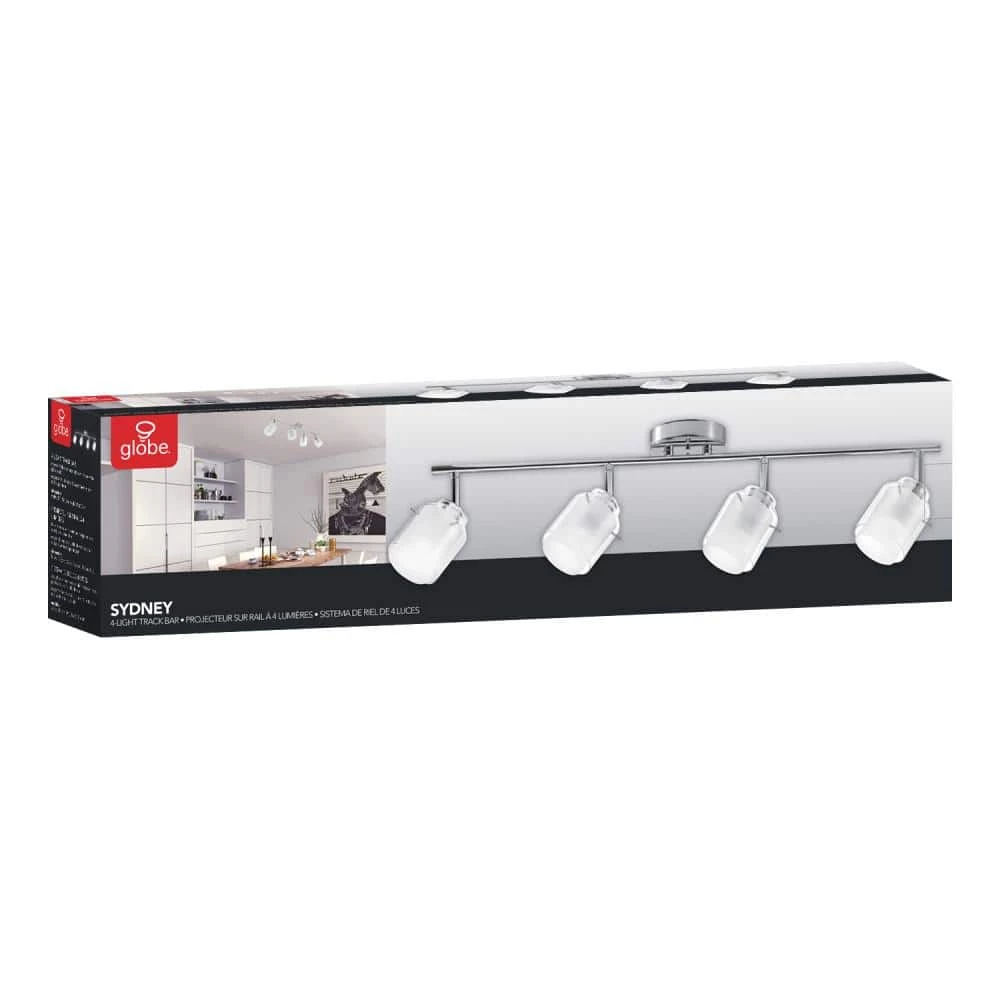 Sydney 2.4 ft 4-Light Chrome Track Lighting Kit by Globe Electric 3 Sydney 2.4 ft 4-Light Chrome Track Lighting Kit by Globe Electric - Image 3