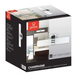 Champagne 2-Light Chrome Adjustable Bath Vanity Light by Globe Electric -Deals Globe Electric Store chrome globe electric vanity lighting 50769 76 1000