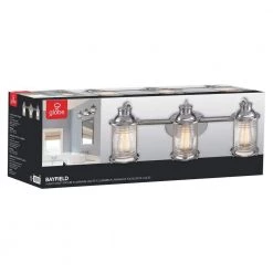 Bayfield 3-Light Chrome Bath Light by Globe Electric -Deals Globe Electric Store chrome globe electric vanity lighting 51272 fa 1000