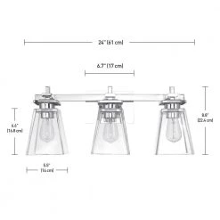 Yorke 5-Piece Chrome All-In-One Vanity Light Set by Globe Electric -Deals Globe Electric Store chrome globe electric vanity lighting 51413 44 1000