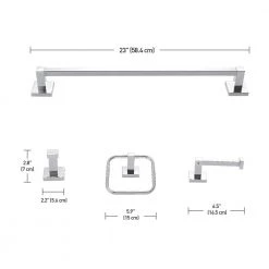 Yorke 5-Piece Chrome All-In-One Vanity Light Set by Globe Electric -Deals Globe Electric Store chrome globe electric vanity lighting 51413 fa 1000