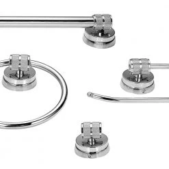 Middleton 24 in. 3-Light Chrome Vanity Light with Clear Glass Shades and Bath Set Bulbs Included (5-Piece) by Globe Electric -Deals Globe Electric Store chrome globe electric vanity lighting 51528 1f 1000