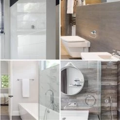 Middleton 24 in. 3-Light Chrome Vanity Light with Clear Glass Shades and Bath Set Bulbs Included (5-Piece) by Globe Electric -Deals Globe Electric Store chrome globe electric vanity lighting 51528 d4 1000