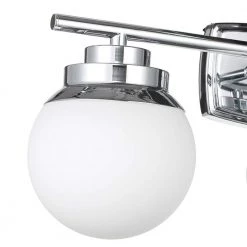 Pearson 3-Light Chrome Vanity Light with White Frosted Glass Shades by Globe Electric -Deals Globe Electric Store chrome globe electric vanity lighting 59222 76 1000
