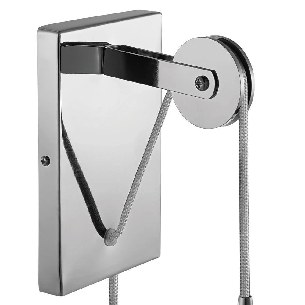 Allen 1-Light Chrome Plug-In or Hardwire Wall Sconce with 6 ft. Cord by Globe Electric 5 Allen 1-Light Chrome Plug-In or Hardwire Wall Sconce with 6 ft. Cord by Globe Electric - Image 5