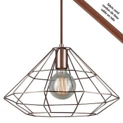 Mahek 1-Light Copper Wire Cage Pendant by Globe Electric -Deals Globe Electric Store copper globe electric chandeliers 65218 c3 1000