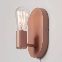 Kiel 1-Light Cork Finish Plug-In or Hardwire Wall Sconce by Globe Electric -Deals Globe Electric Store cork globe electric wall sconces 91002301 76 1000