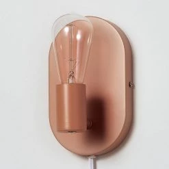 Kiel 1-Light Cork Finish Plug-In or Hardwire Wall Sconce by Globe Electric -Deals Globe Electric Store cork globe electric wall sconces 91002301 fa 1000