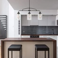 Annecy 3-Light Dark Bronze Chandelier with Seeded Glass Shades by Globe Electric -Deals Globe Electric Store dark bronze globe electric chandeliers 60490 1f 1000