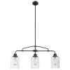 Annecy 3-Light Dark Bronze Chandelier with Seeded Glass Shades by Globe Electric