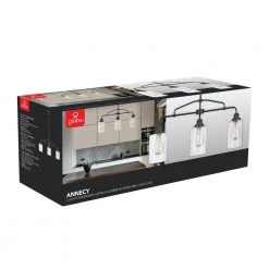 Annecy 3-Light Dark Bronze Chandelier with Seeded Glass Shades by Globe Electric -Deals Globe Electric Store dark bronze globe electric chandeliers 60490 76 1000