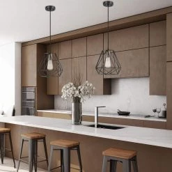 Dawson 1-Light Dark Bronze Plug-In or Hardwire Pendant Lighting with 15 ft. Cord by Globe Electric -Deals Globe Electric Store dark bronze globe electric chandeliers 61107 31 1000