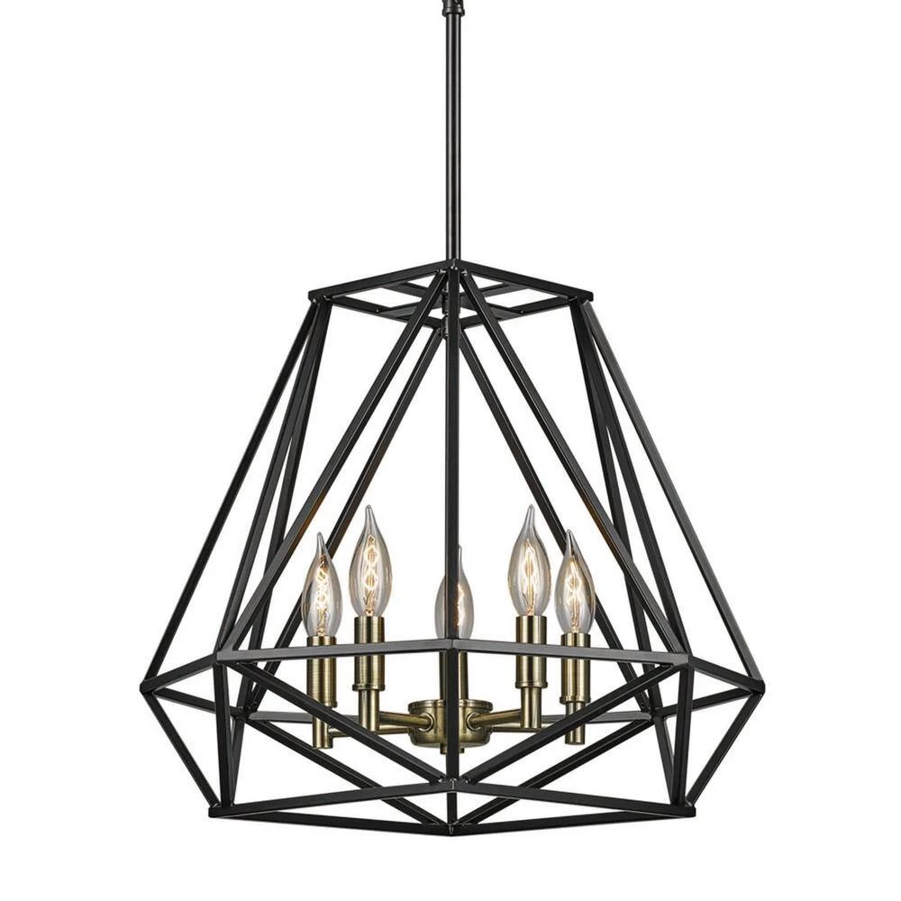 Sansa 5-Light Dark Bronze Chandelier by Globe Electric 7 Sansa 5-Light Dark Bronze Chandelier by Globe Electric - Image 7