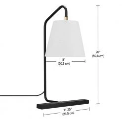 Charvi 20 in. Dark Bronze Desk Lamp with White Fabric Shade, CEC Title 20 LED Bulb Included by Globe Electric 8 Charvi 20 in. Dark Bronze Desk Lamp with White Fabric Shade, CEC Title 20 LED Bulb Included by Globe Electric -Deals Globe Electric Store dark bronze globe electric desk lamps 91000436 c3 1000