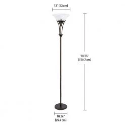 70.75 in. Dark Bronze Floor with Alabaster Glass Shade by Globe Electric -Deals Globe Electric Store dark bronze globe electric floor lamps 63361 4f 1000