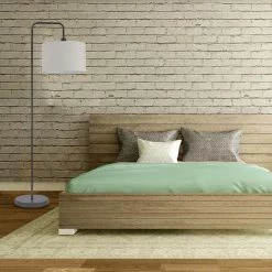 Barden 58 in. Dark Bronze Floor Lamp with Beige Fabric Shade by Globe Electric -Deals Globe Electric Store dark bronze globe electric floor lamps 67395 44 1000