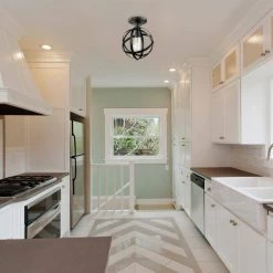 Tatum 1-Light Dark Bronze Flush Mount Ceiling Light by Globe Electric -Deals Globe Electric Store dark bronze globe electric flush mount lights 60877 44 1000