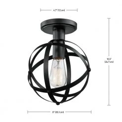 Tatum 1-Light Dark Bronze Flush Mount Ceiling Light by Globe Electric -Deals Globe Electric Store dark bronze globe electric flush mount lights 60877 76 1000