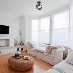 Tatum 1-Light Dark Bronze Flush Mount Ceiling Light by Globe Electric -Deals Globe Electric Store dark bronze globe electric flush mount lights 60877 fa 1000