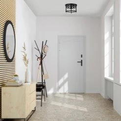 Wexford 9.8 in. 3-Light Dark Bronze Flush Mount by Globe Electric -Deals Globe Electric Store dark bronze globe electric flush mount lights 65099 c3 1000