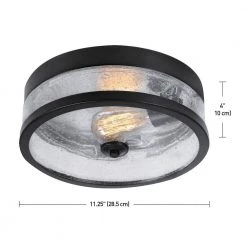 Carolina 1-Light Dark Bronze Flush Mount Light by Globe Electric -Deals Globe Electric Store dark bronze globe electric flush mount lights 69999 44 1000