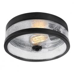 Carolina 1-Light Dark Bronze Flush Mount Light by Globe Electric