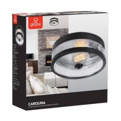 Carolina 1-Light Dark Bronze Flush Mount Light by Globe Electric -Deals Globe Electric Store dark bronze globe electric flush mount lights 69999 fa 1000