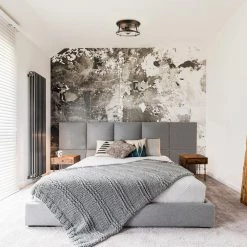 Donny 12.75 in. 2-Light Dark Bronze Flush Mount with Seeded Glass Shade, Light Bulbs Included by Globe Electric -Deals Globe Electric Store dark bronze globe electric flush mount lights 91000556 c3 1000