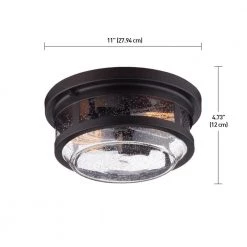 2-Light Wolfe Bronze Outdoor Flush Mount by Globe Electric 9 2-Light Wolfe Bronze Outdoor Flush Mount by Globe Electric -Deals Globe Electric Store dark bronze globe electric outdoor flush mount lights 44263 44 1000