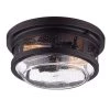 2-Light Wolfe Bronze Outdoor Flush Mount by Globe Electric