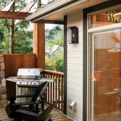 Montague 1-Light Bronze Outdoor Wall Lantern Sconce by Globe Electric -Deals Globe Electric Store dark bronze globe electric outdoor sconces 44307 31 1000