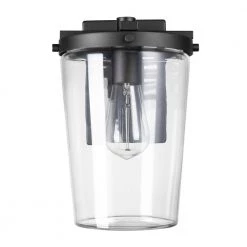 1-Light Dark Bronze Outdoor Indoor Wall Lantern Sconce with Clear Glass Shade, Vintage Incandescent Bulb Included by Globe Electric 11 1-Light Dark Bronze Outdoor Indoor Wall Lantern Sconce with Clear Glass Shade, Vintage Incandescent Bulb Included by Globe Electric -Deals Globe Electric Store dark bronze globe electric outdoor sconces 44632 1f 1000