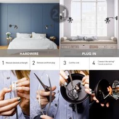 Tatum 15 in. 1-Light Dark Bronze Plug-In or Hardwire Swing Arm Wall Sconce by Globe Electric -Deals Globe Electric Store dark bronze globe electric wall sconces 51544 66 1000