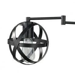 Tatum 15 in. 1-Light Dark Bronze Plug-In or Hardwire Swing Arm Wall Sconce by Globe Electric -Deals Globe Electric Store dark bronze globe electric wall sconces 51544 c3 1000