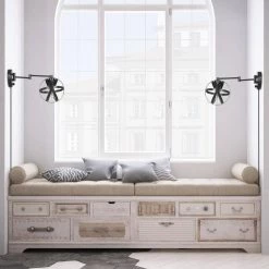 Tatum 15 in. 1-Light Dark Bronze Plug-In or Hardwire Swing Arm Wall Sconce by Globe Electric -Deals Globe Electric Store dark bronze globe electric wall sconces 51544 fa 1000