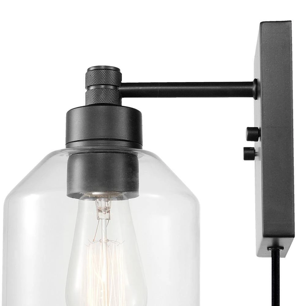 Middleton 1-Light Dark Bronze Plug-In or Hardwire Modern Wall Sconce by Globe Electric 4 Middleton 1-Light Dark Bronze Plug-In or Hardwire Modern Wall Sconce by Globe Electric - Image 4