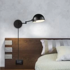 Jones 1-Light Dark Bronze Plug-In or Hardwire Wall Sconce with 6 ft. Cord 15 ft. Black Fabric Cord by Globe Electric 11 Jones 1-Light Dark Bronze Plug-In or Hardwire Wall Sconce with 6 ft. Cord 15 ft. Black Fabric Cord by Globe Electric -Deals Globe Electric Store dark bronze globe electric wall sconces 51796 c3 1000