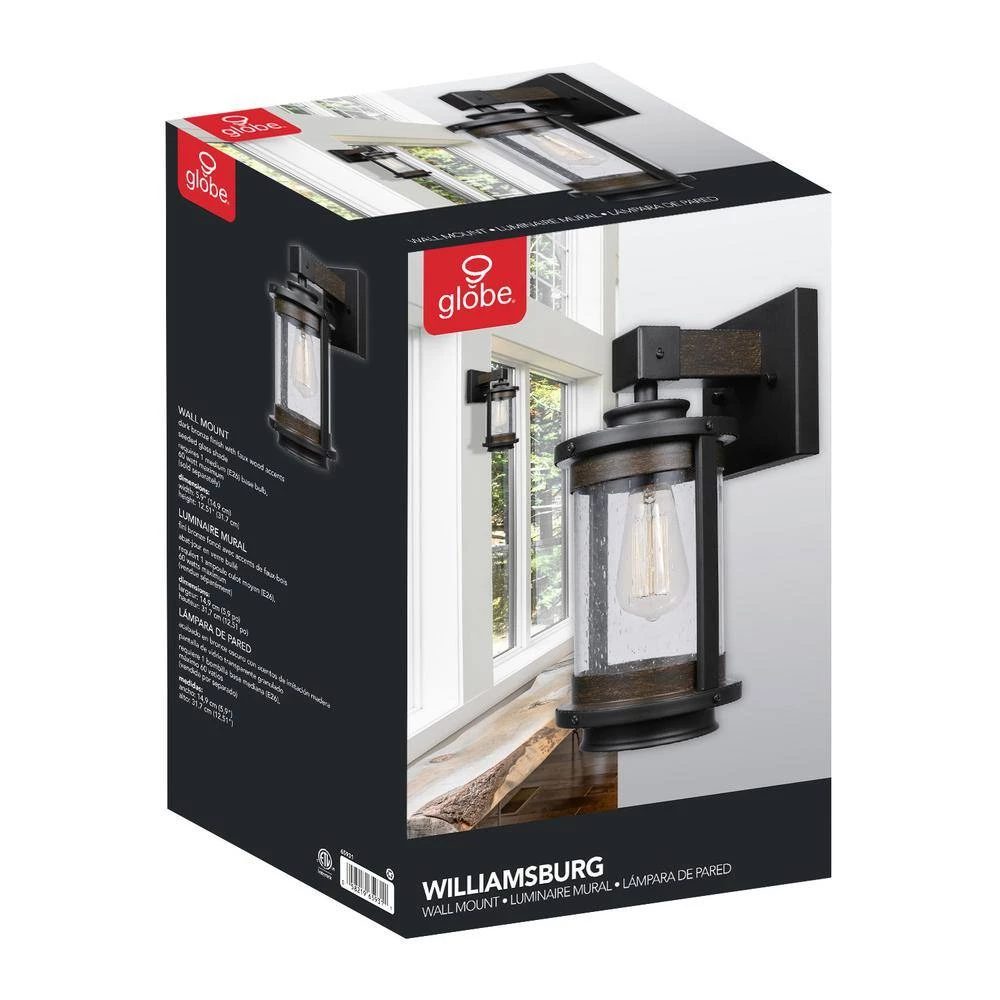 Williamsburg 1-Light Dark Bronze Sconce by Globe Electric 5 Williamsburg 1-Light Dark Bronze Sconce by Globe Electric - Image 5