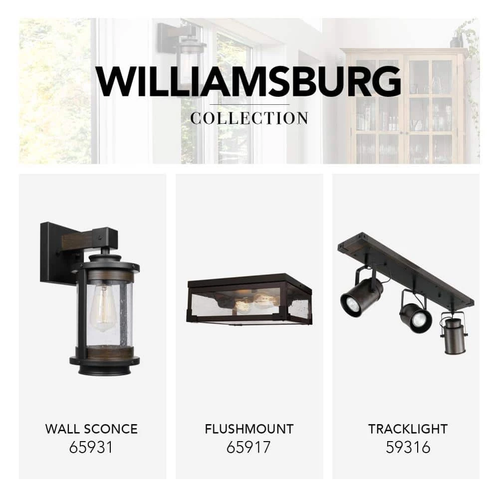 Williamsburg 1-Light Dark Bronze Sconce by Globe Electric 6 Williamsburg 1-Light Dark Bronze Sconce by Globe Electric - Image 6