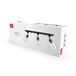 Griffith 25 in. 3-Light Faux Wood and Matte Black Track Lighting with Clear Glass Shades by Globe Electric 16 Griffith 25 in. 3-Light Faux Wood and Matte Black Track Lighting with Clear Glass Shades by Globe Electric -Deals Globe Electric Store faux wood globe electric track lighting kits 59798 76 1000