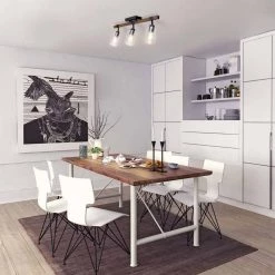 Austin 2 ft. 3-Light Faux Wood Fixed Track Lighting Kit with Matte Black Accents and Clear Glass Shades by Globe Electric -Deals Globe Electric Store faux wood globe electric track lighting kits 91000117 4f 1000