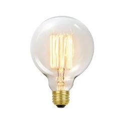 60 Watt G30 Dimmable Cage Filament Vintage Edison Incandescent Light Bulb, Warm Candle Light by Globe Electric