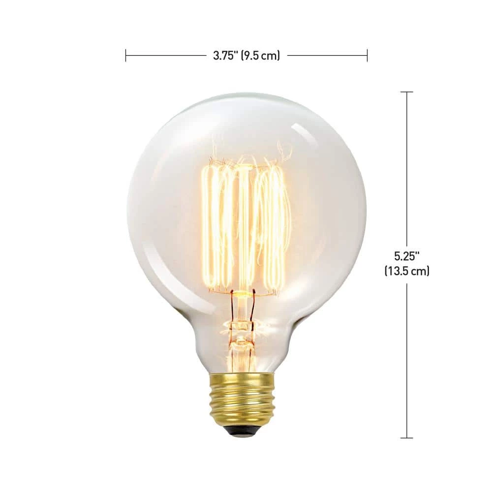 60 Watt G30 Dimmable Cage Filament Vintage Edison Incandescent Light Bulb, Warm Candle Light by Globe Electric 6 60 Watt G30 Dimmable Cage Filament Vintage Edison Incandescent Light Bulb, Warm Candle Light by Globe Electric - Image 6